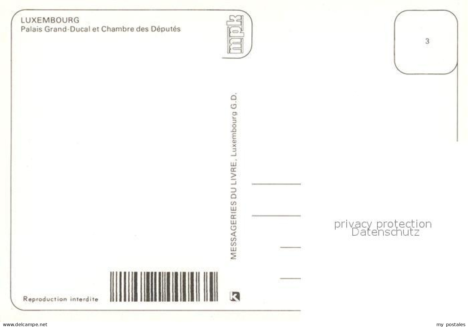 73374365 Luxembourg_Luxemburg Palais Grand Ducal Et Chambre Des Députés - Sonstige & Ohne Zuordnung