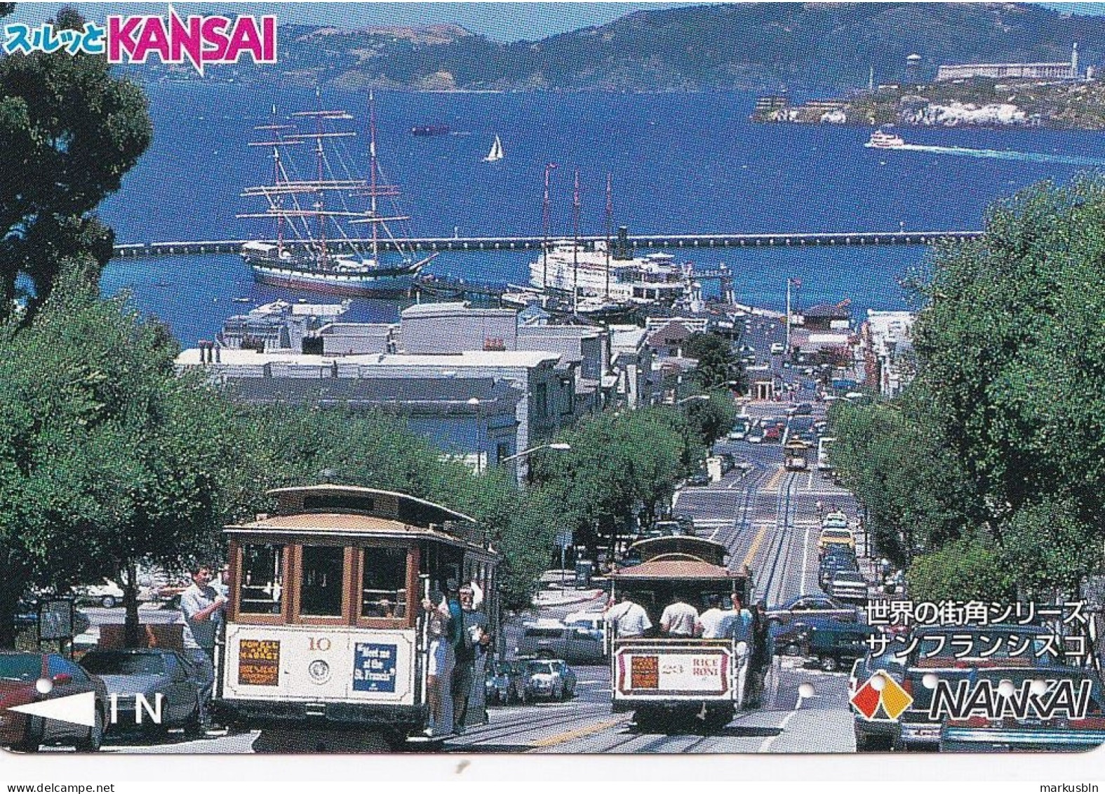 Japan Prepaid Nankai Card 3000 - Kansai San Francisco USA  Tram Ship - Japan