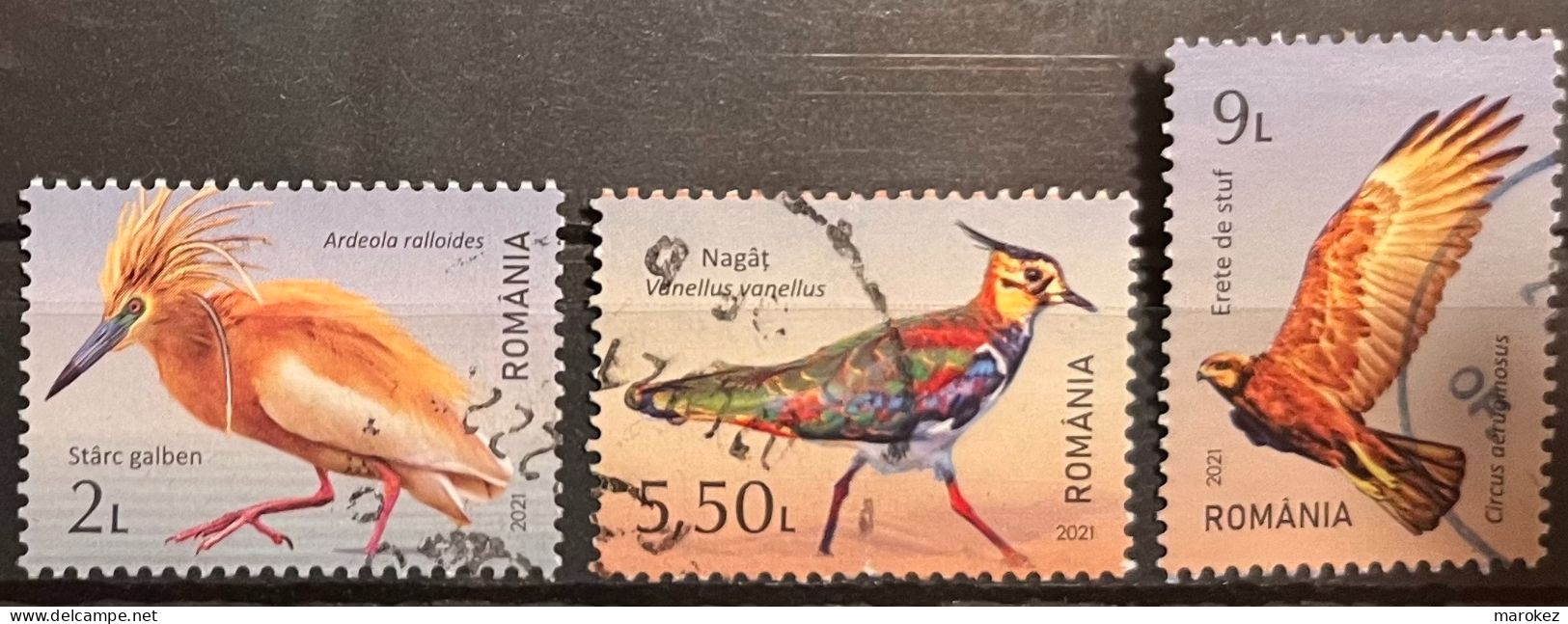 ROMANIA 2021 Fauna - Birds Of The Vltava Delta 3 Postally Used Stamps MICHEL# 7816,7819,7820 - Oblitérés