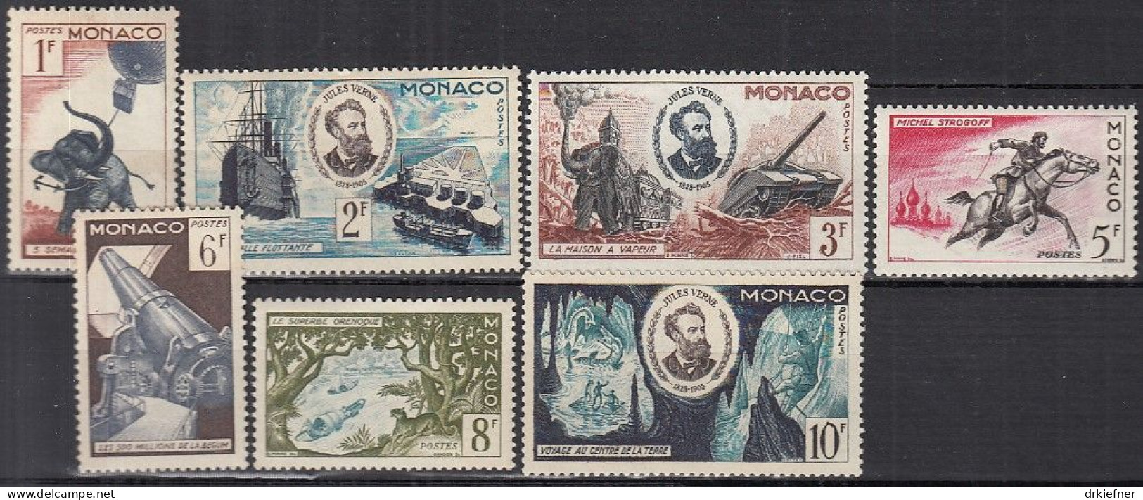 MONACO  512-518, Postfrisch **/*, Jules Verne, 1955 - Nuevos