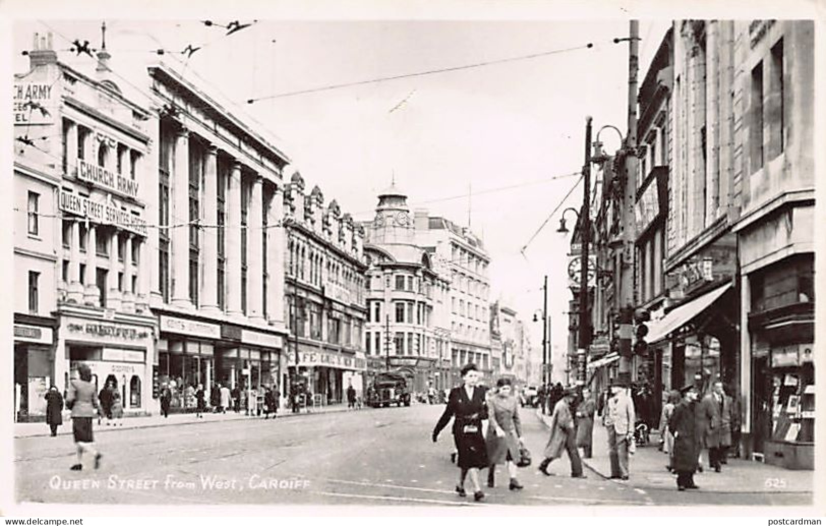 Wales CARDIFF Queen Street From West - Glamorgan