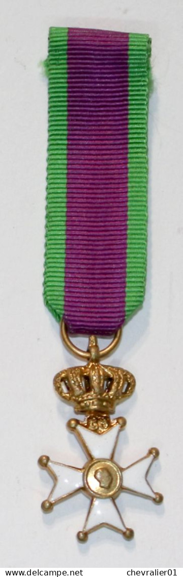 Militaria_309-di_Médaille Vétérans Léopold 3 40-45_WW2_diminutif - Belgium