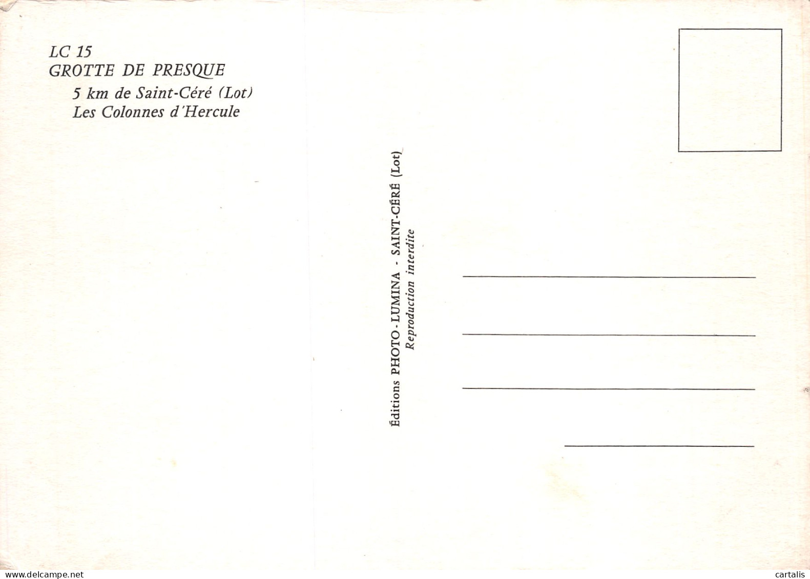 46-GROTTE DE PRESQUE-N°C4105-B/0265 - Other & Unclassified