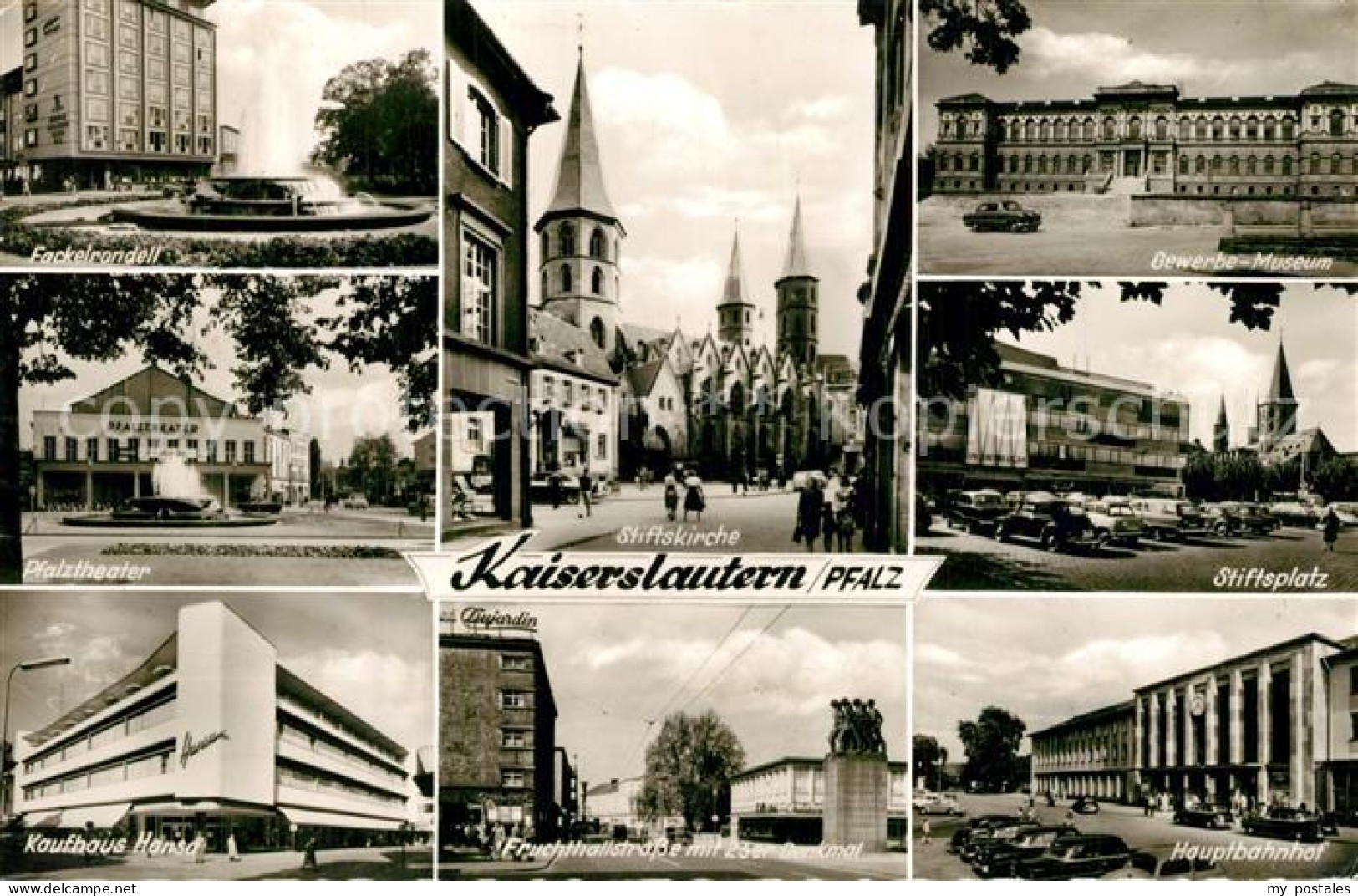 73369736 Kaiserslautern Pfalztheater Fackelrondell Gewerbemuseum Hauptbahnhof  K - Kaiserslautern