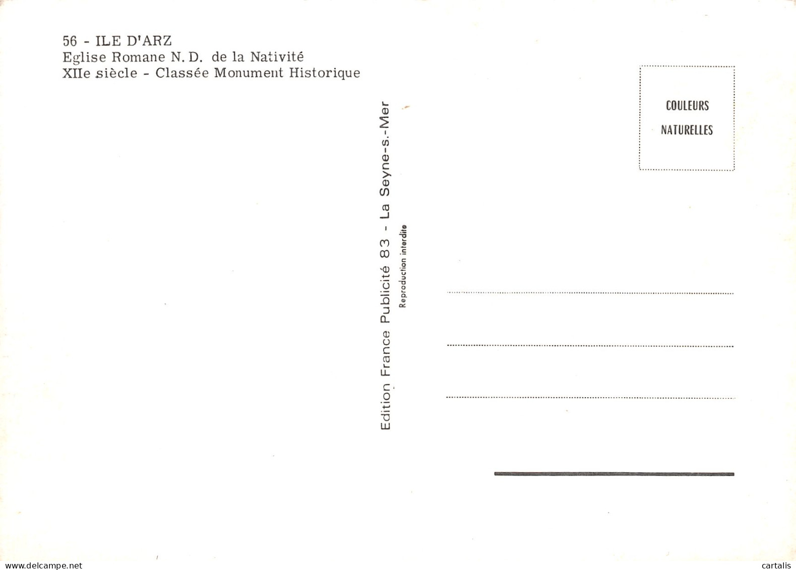 56-ILE D ARZ-N°C4107-D/0159 - Ile D'Arz