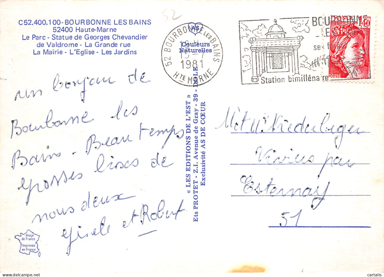 52-BOURBONNE LES BAINS-N°C4107-C/0363 - Bourbonne Les Bains