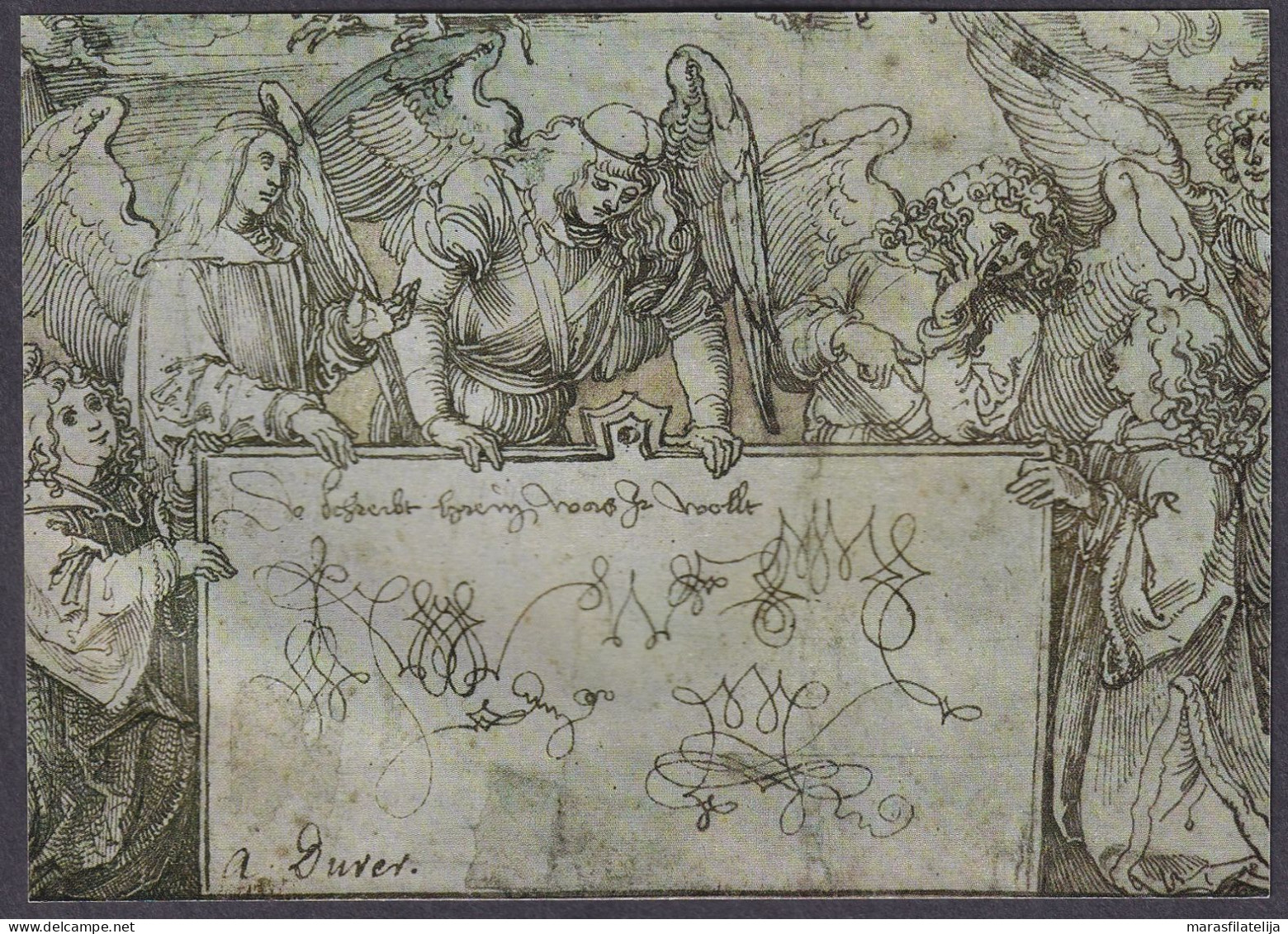 Germany, BRD 1971, Albert Dürer Year, Angels (Beaux-Arts, Rennes) Mint Stationery Card - Altri & Non Classificati