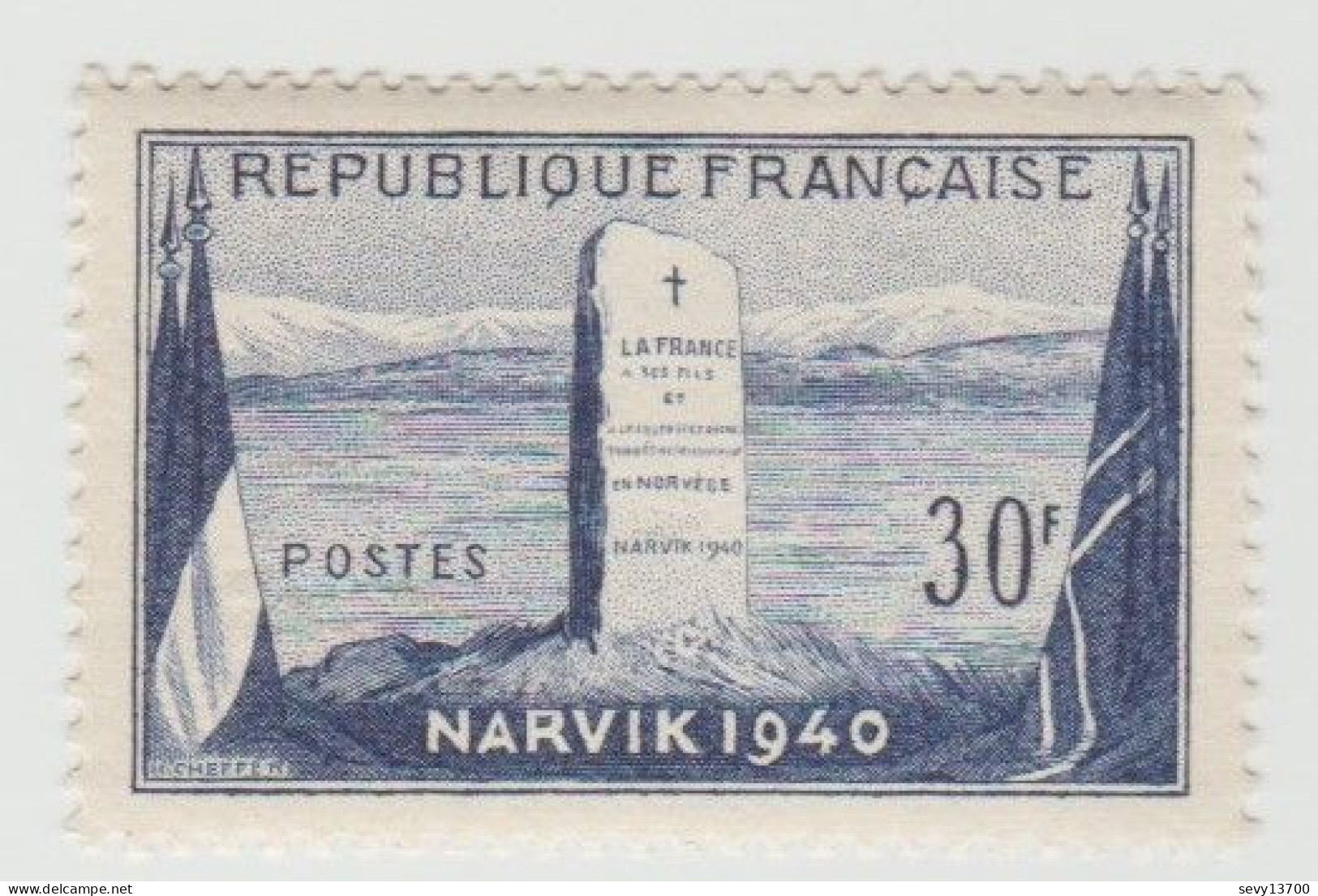 France Année 1952 Timbre Neuf YT N° 922 Narvik 1940 Monument La France à Ses Fils - Ongebruikt