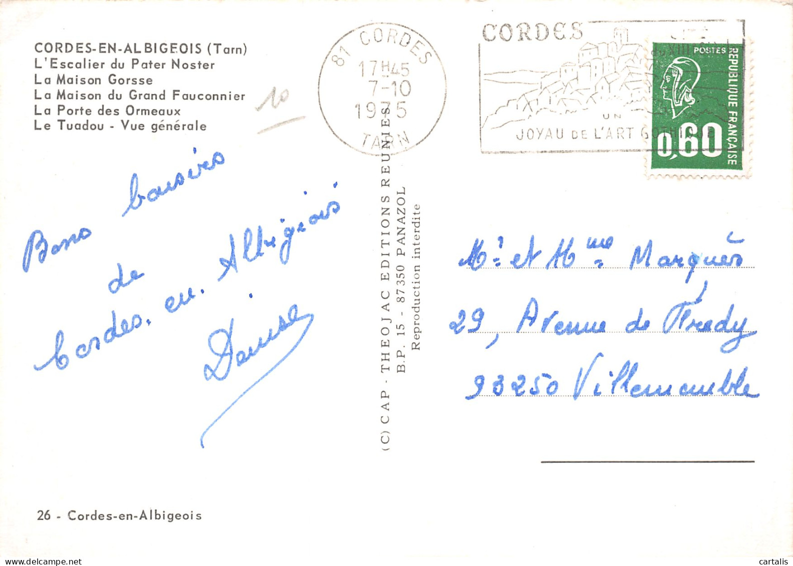 81-CORDES EN ALBIGEOIS-N°C4109-C/0233 - Cordes