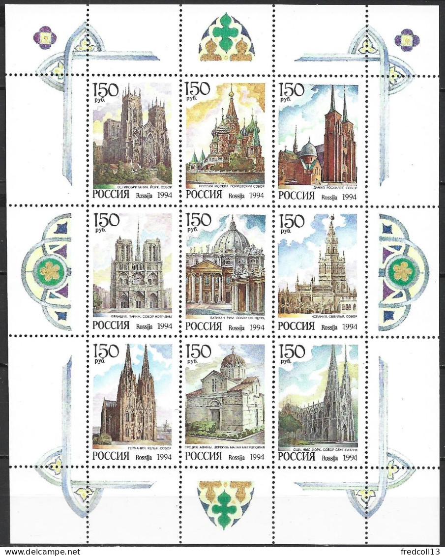 RUSSIE 6057 à 65 En Feuille ** Côte 27.50 € - Unused Stamps