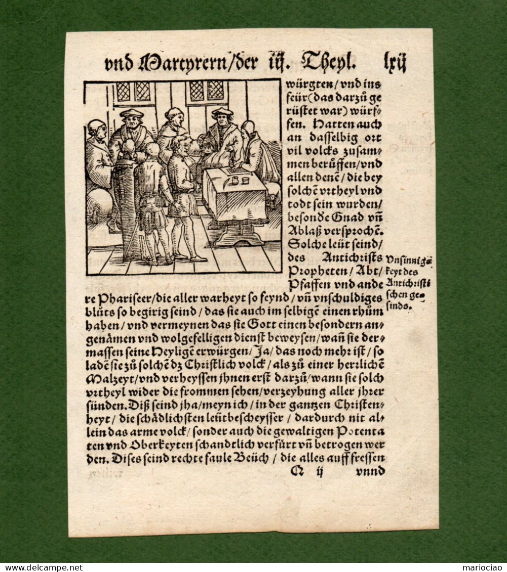 ST-DE Martin Luthers Protestantische Reformation Tod Hinrichtungen Holzschnitt 1557 Ludwig Rabus #E - Estampes & Gravures