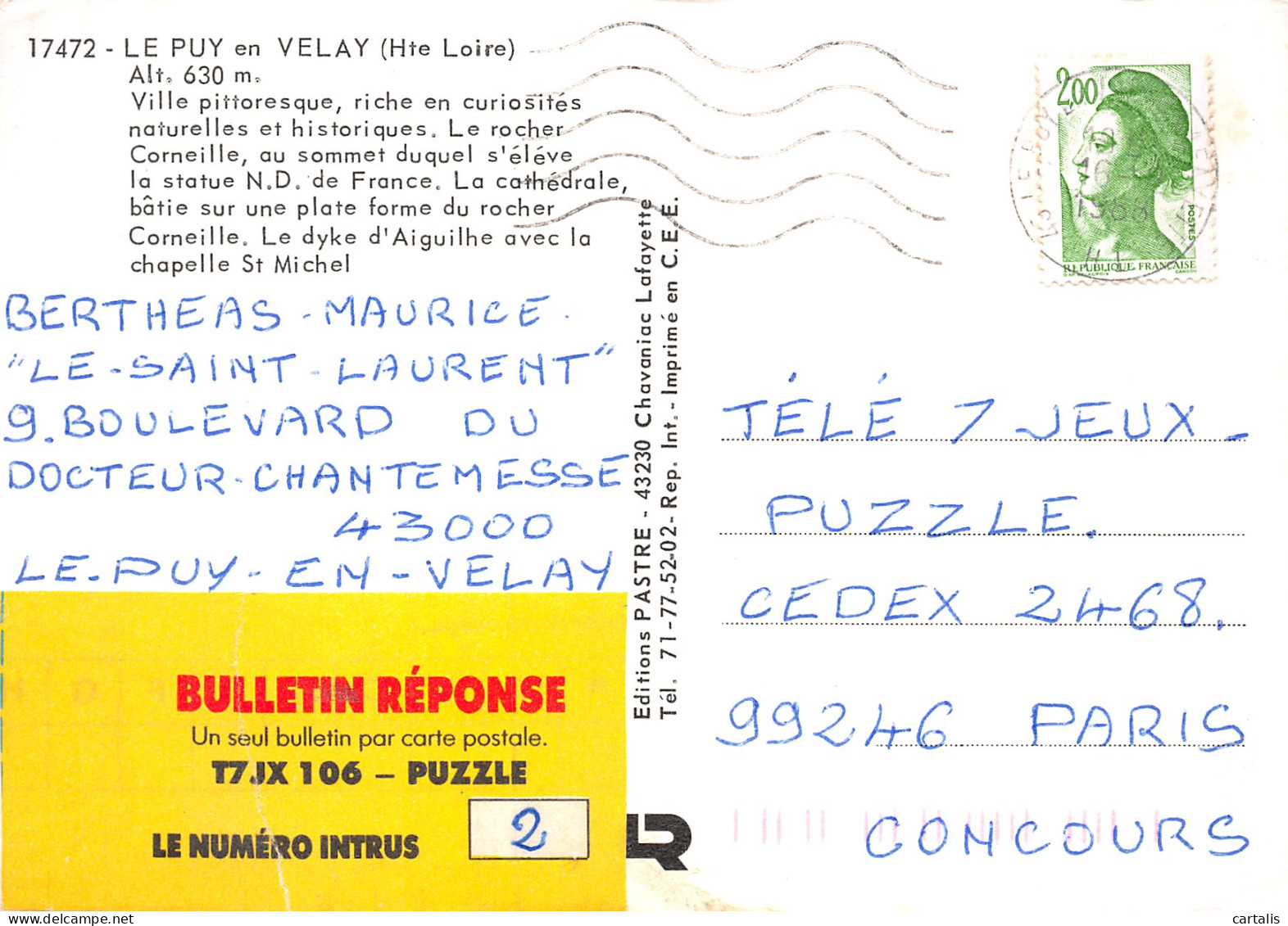 43-LE PUY EN VELAY-N°C4111-C/0103 - Le Puy En Velay