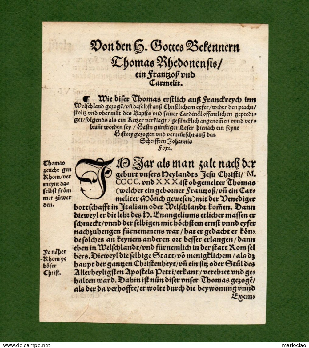 ST-DE Martin Luthers Protestantische Reformation Tod Hinrichtungen Holzschnitt 1557 Ludwig Rabus #H - Estampes & Gravures