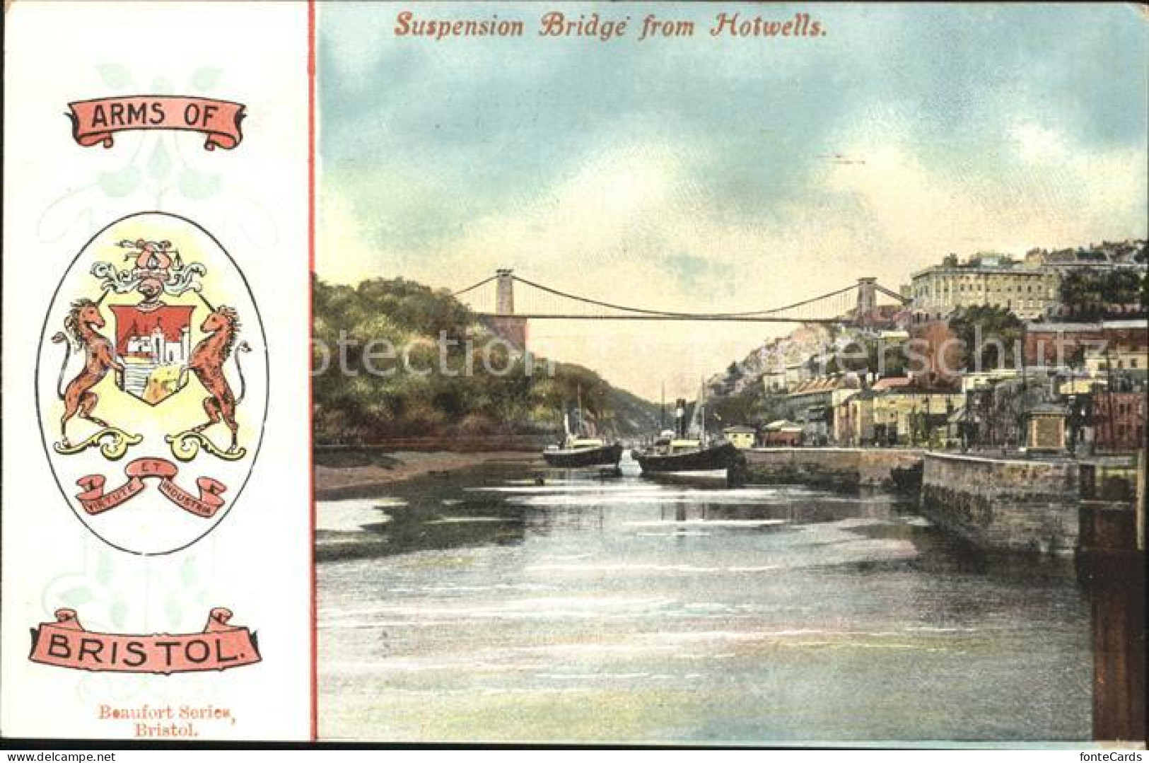 11732792 Bristol UK Suspension Bridge From Hotwells Wappen  - Bristol