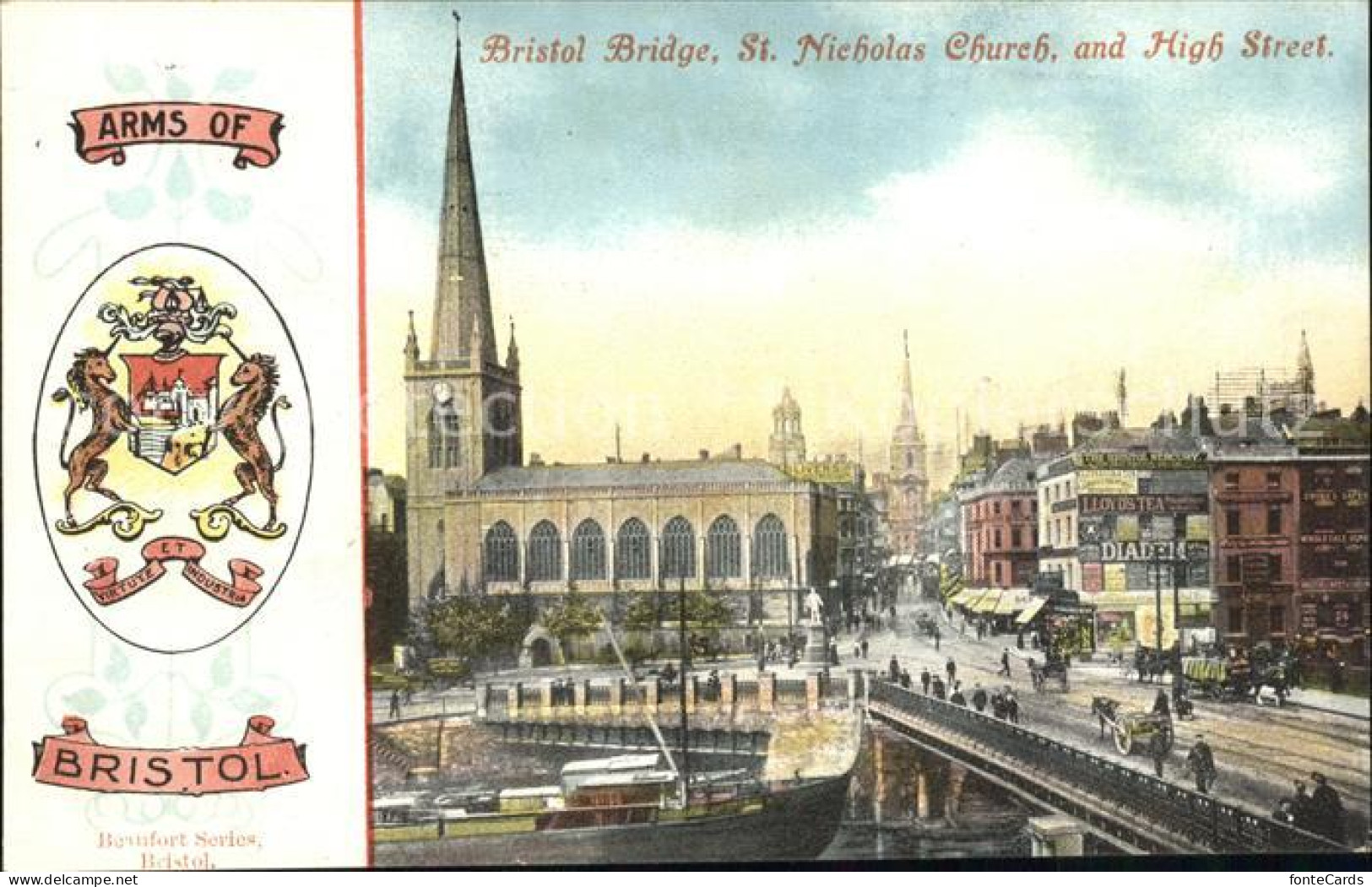 11732790 Bristol UK St Nicholas Church And High Street Wappen  - Bristol