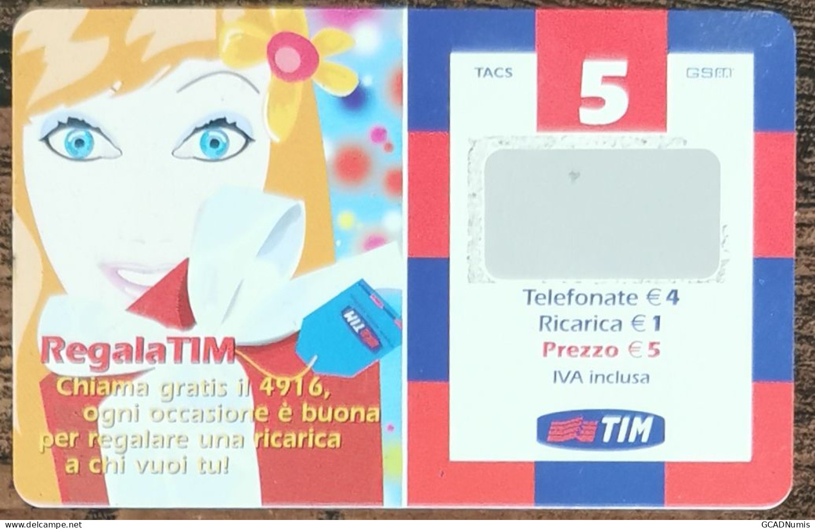 Carte De Recharge - Regala TIM Ricarica 5€ Italie 2005 ~53 - [2] Handy-, Prepaid- Und Aufladkarten