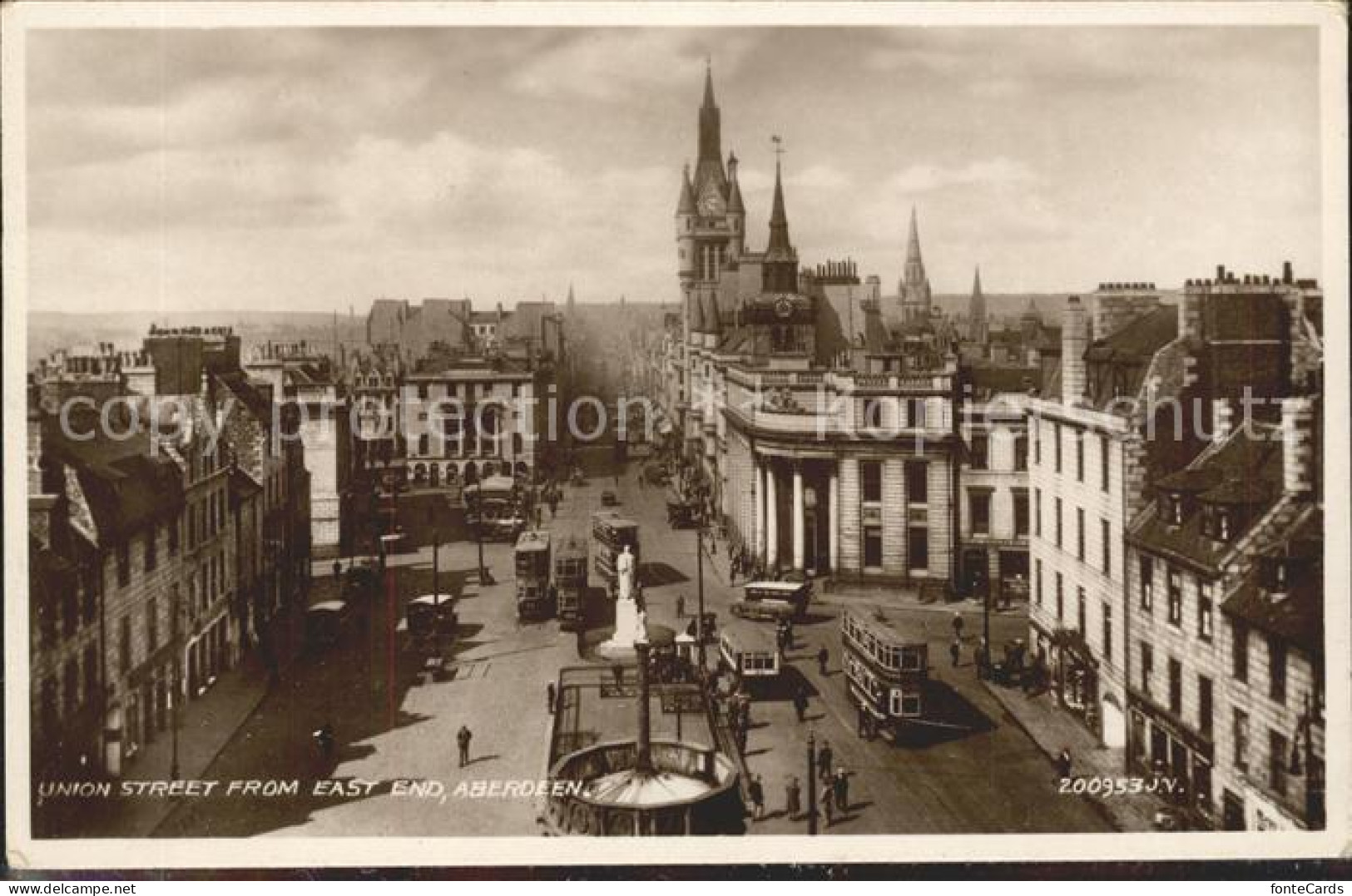 11732767 Aberdeen City Union Street From East End Monument Tramway Valentine's P - Andere & Zonder Classificatie