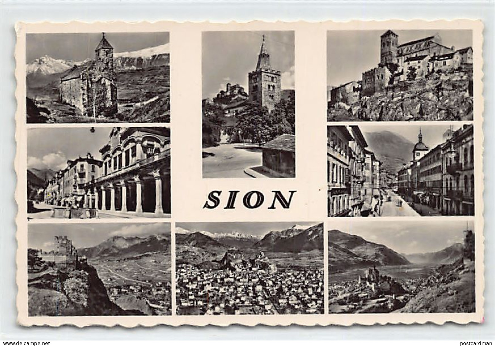 SION (VS) Carte Multi-Vues - Ed. Perrochet 7122 - Sion