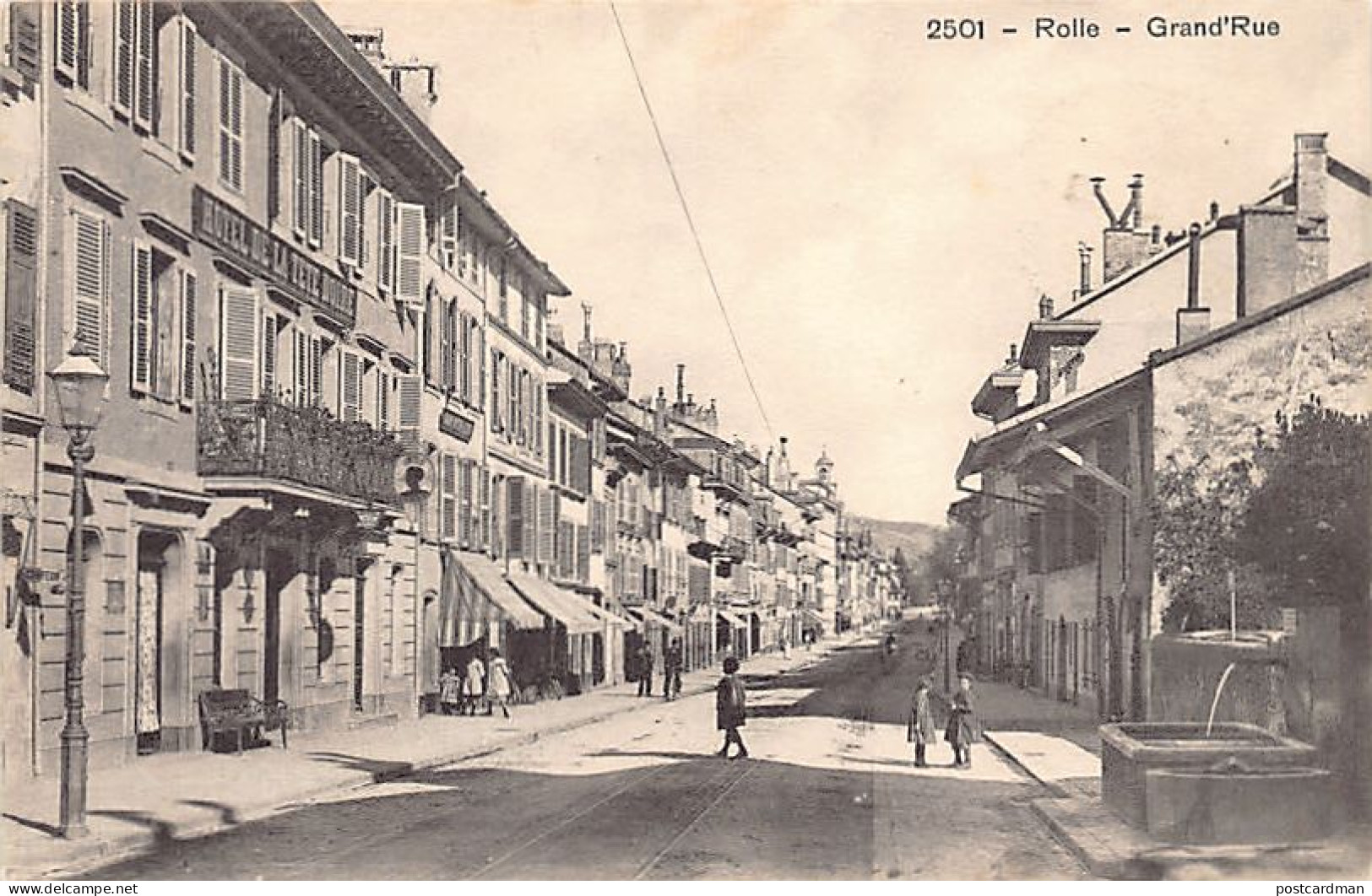 ROLLE (VD) Grand'Rue -  Hôtel De La Tête Noire - Fontaine - Ed. Phototypie Co 2501 - Rolle