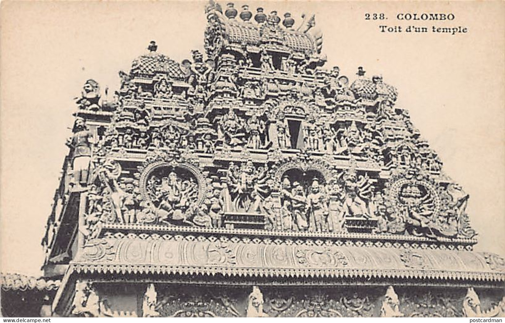 Sri Lanka - COLOMBO - Temple Roof - Publ. Messageries Maritimes 238 - Sri Lanka (Ceylon)