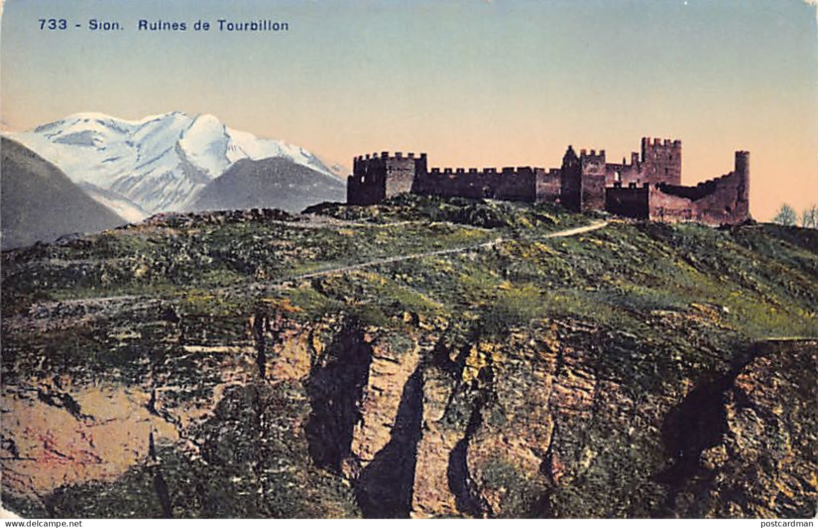 Sion (VS) Ruines De Tourbillon - Ed. Société Graphique Neuchâtel - Sion
