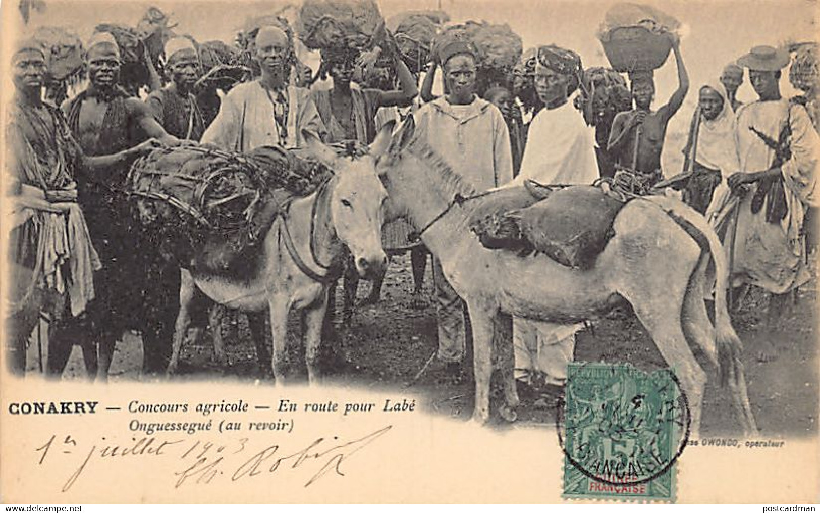 Guinée - CONAKRY - Concours Agricole - En Route Pour Labé Onguessegué (au Revoir) - Ed. Alphonse Owondo  - Guinée