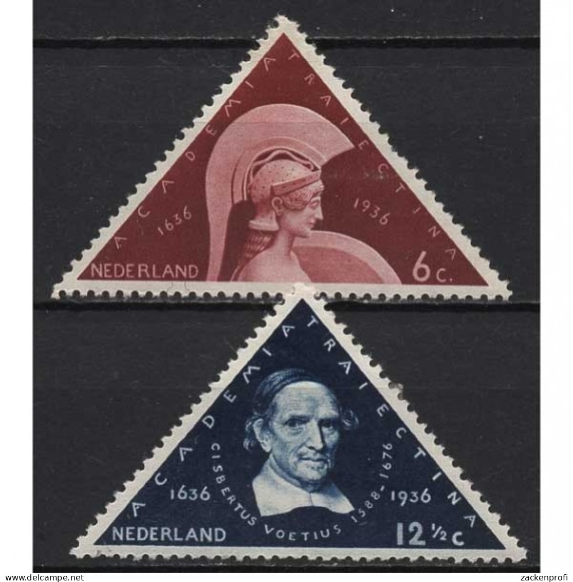 Niederlande 1936 300 Jahre Universität Utrecht 295/96 Mit Falz - Unused Stamps