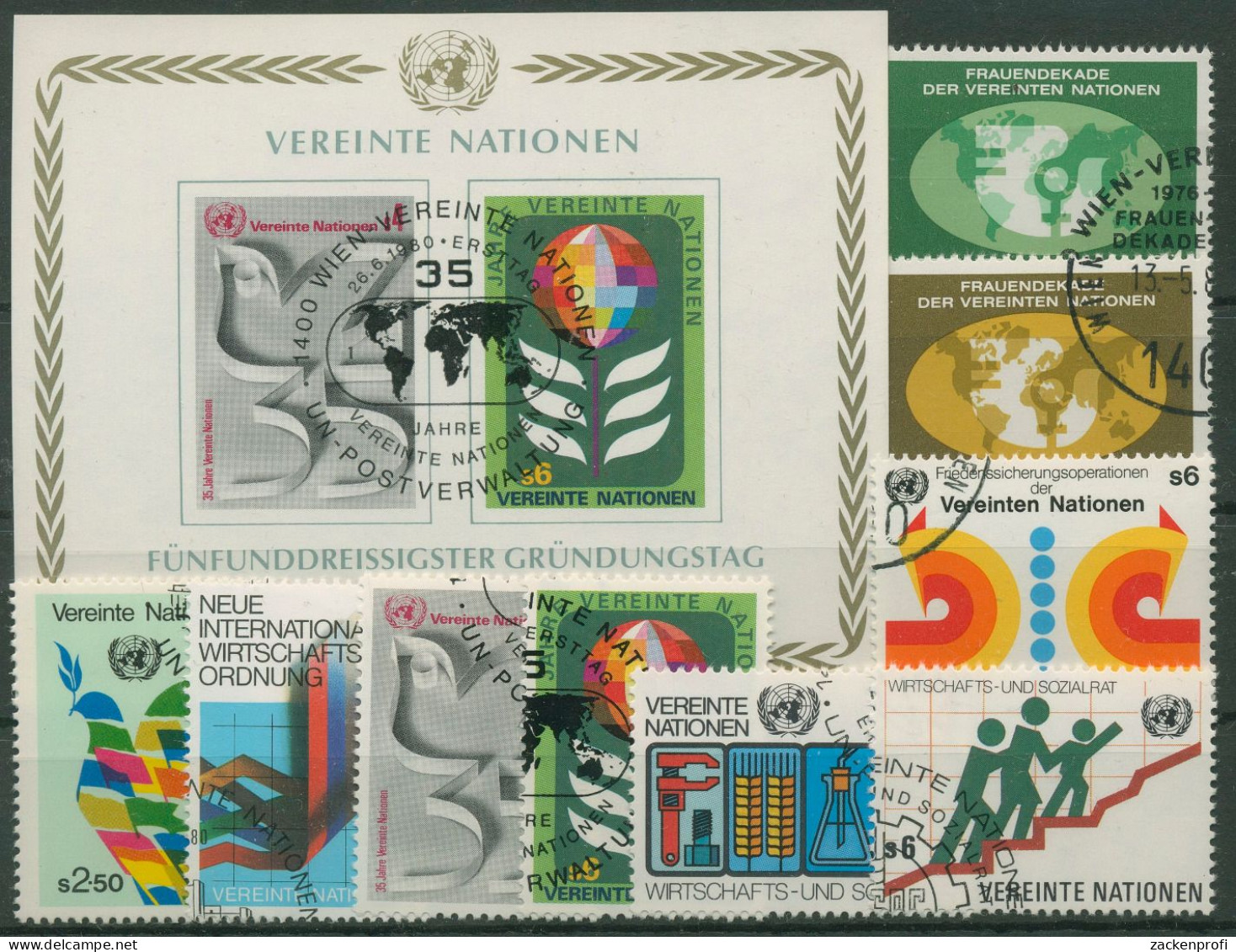 UNO Wien Jahrgang 1980 Komplett Gestempelt (G14482) - Oblitérés