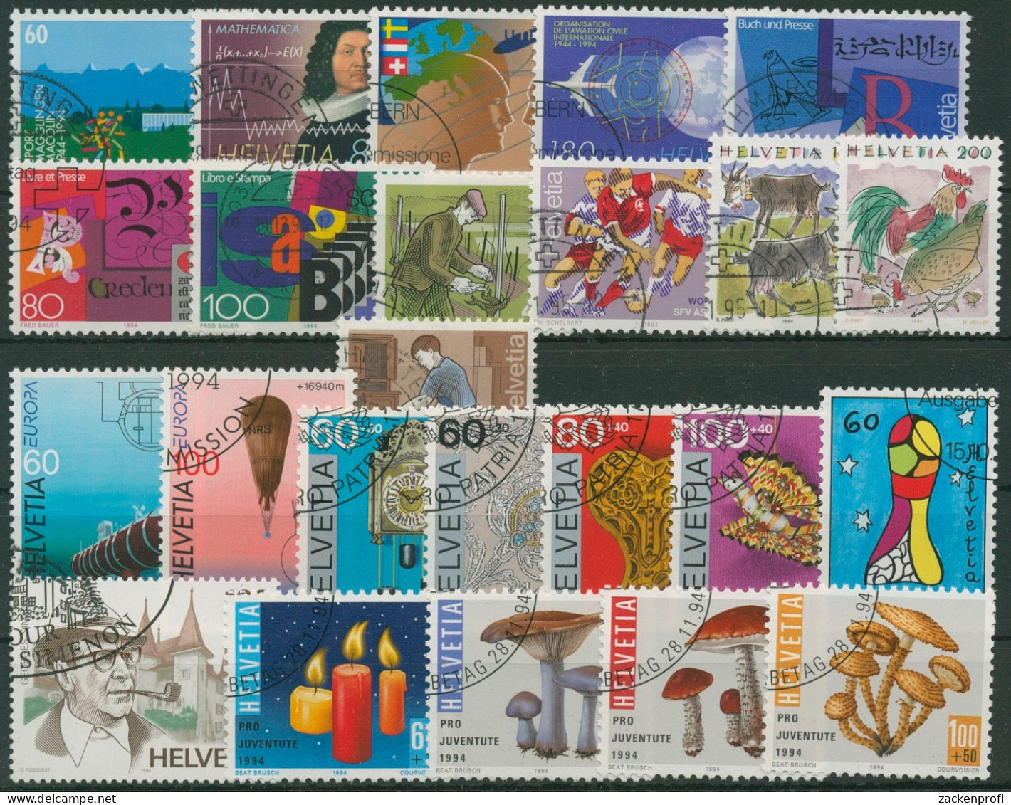 Schweiz Jahrgang 1994 Komplett Gestempelt (G16148) - Used Stamps