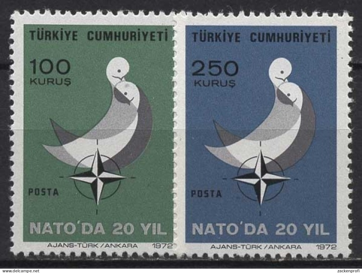 Türkei 1972 20 Jahre Türkei In Der NATO 2250/51 Postfrisch - Neufs