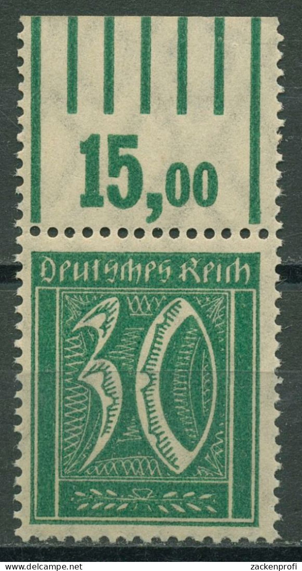 Deutsches Reich 1921 Freim. Ziffern Walzen-Oberrand 162 W OR Postfrisch - Ungebraucht