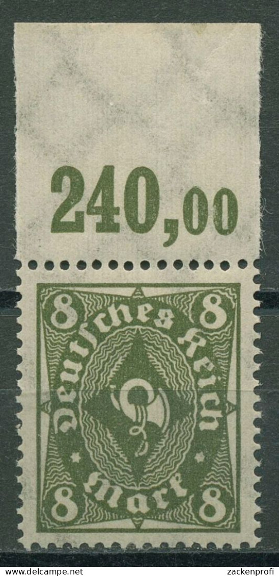 Deutsches Reich 1922/23 Posthorn Plattendruck Oberrand 229 P OR Postfrisch - Unused Stamps
