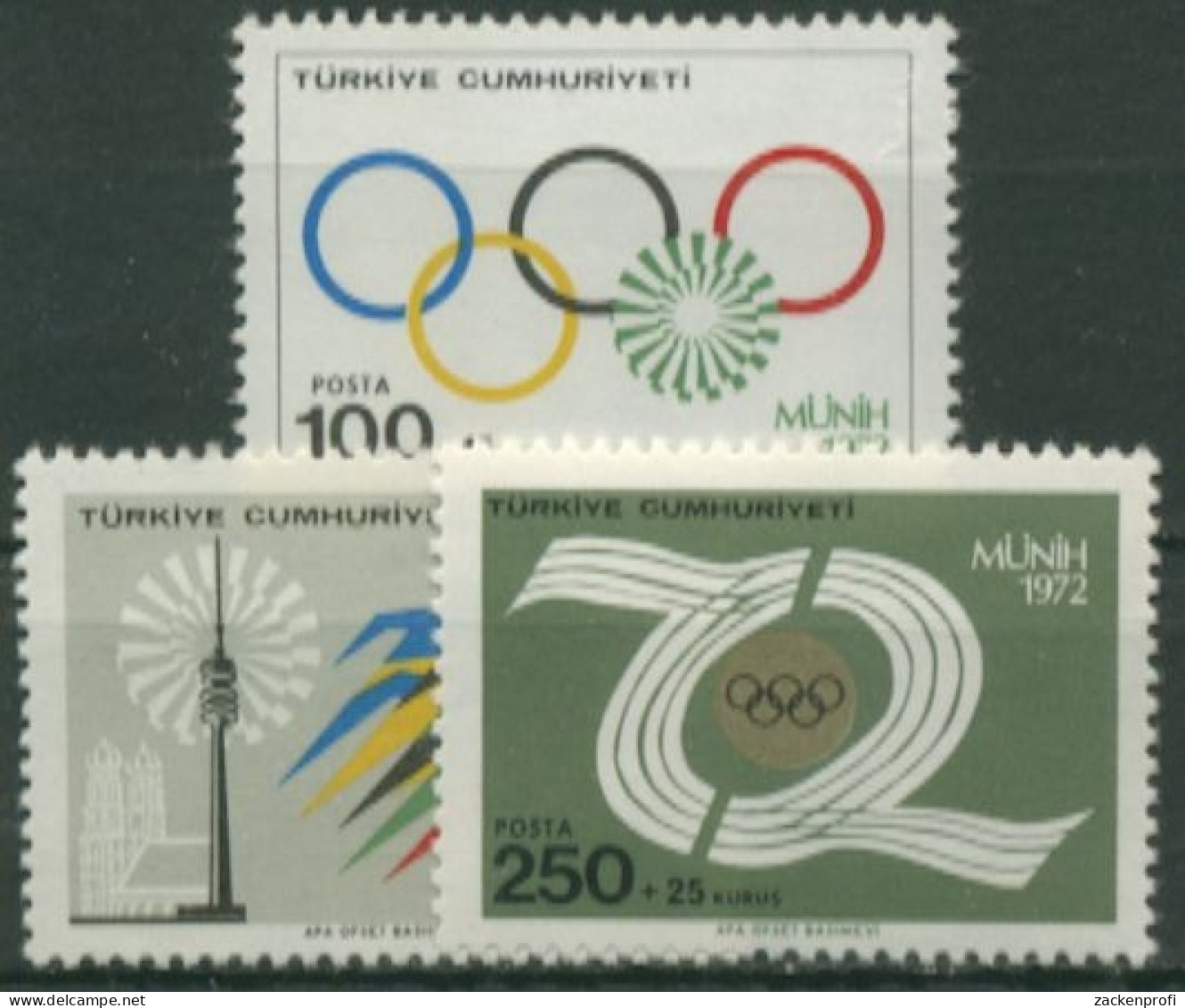 Türkei 1972 Olympiade In München 2261/63 Postfrisch - Nuevos