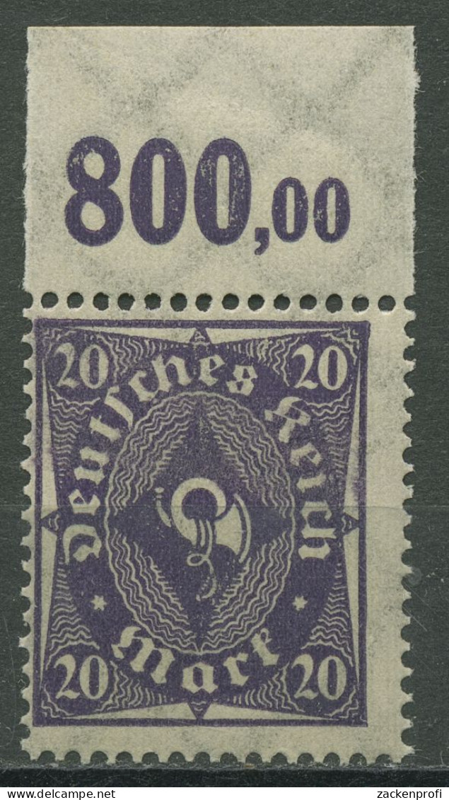 Deutsches Reich 1922/23 Posthorn Plattendruck Oberrand 230 P OR Postfrisch - Neufs