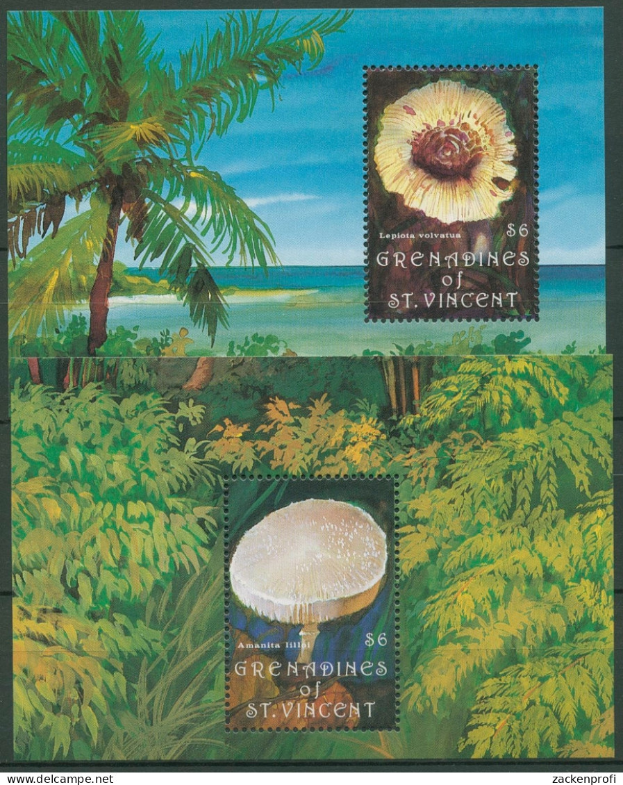 St. Vincent-Grenadinen 1992 Pilze Block 105/06 Postfrisch (C94654) - St.Vincent Und Die Grenadinen