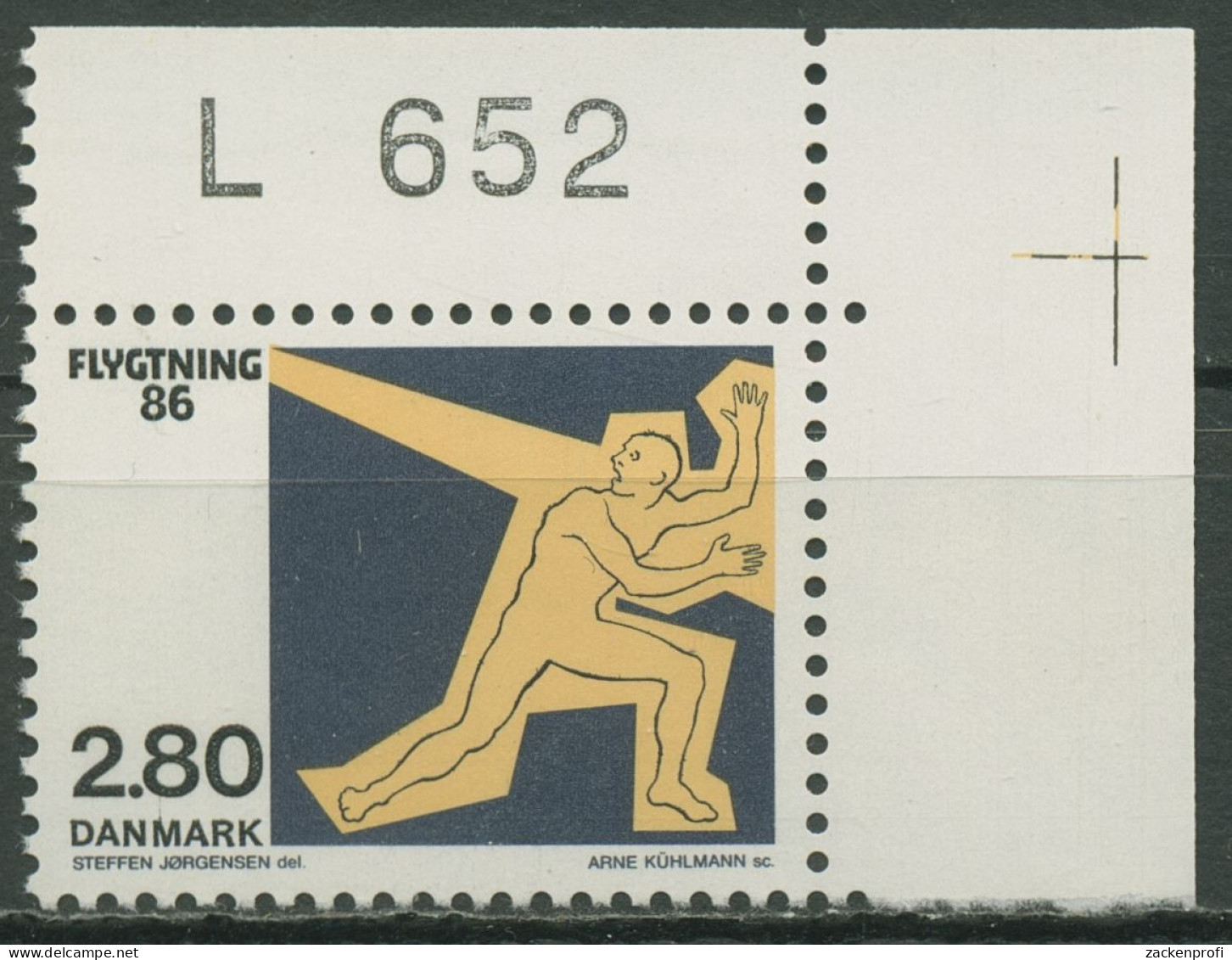 Dänemark 1986 Flüchtlingshilfe 884 Ecke Postfrisch - Unused Stamps