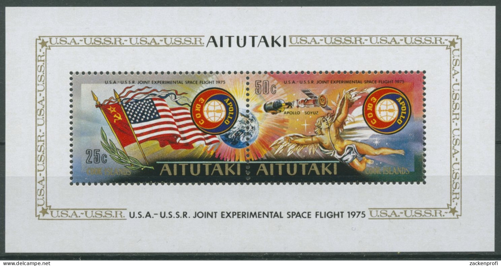 Aitutaki 1975 Raumfahrtunternehmen Apollo-Sojus Block 5 Postfrisch (C28727) - Aitutaki