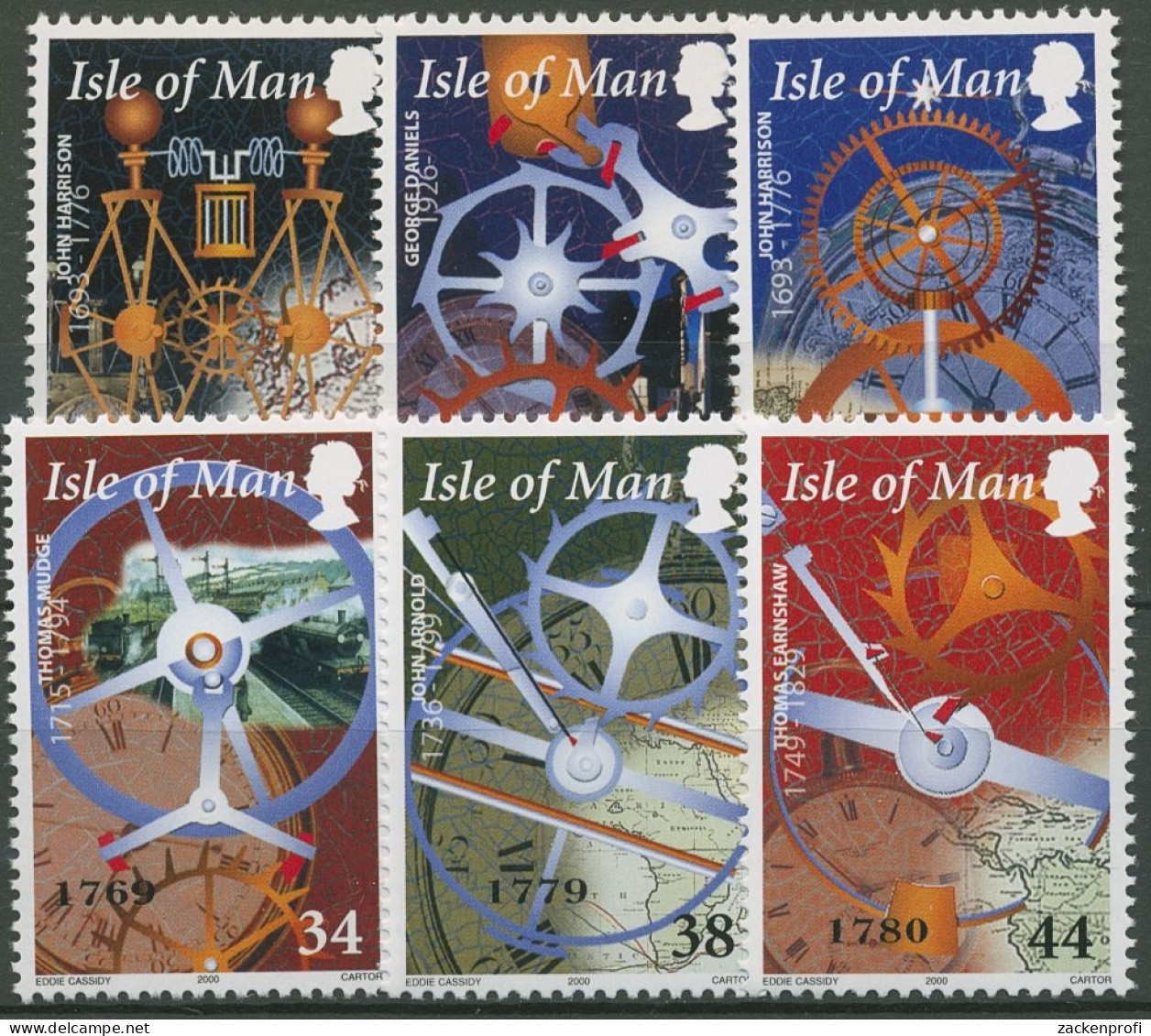 Isle Of Man 2000 Zeit Uhrzeit Uhrenbauer 847/52 Postfrisch - Isle Of Man