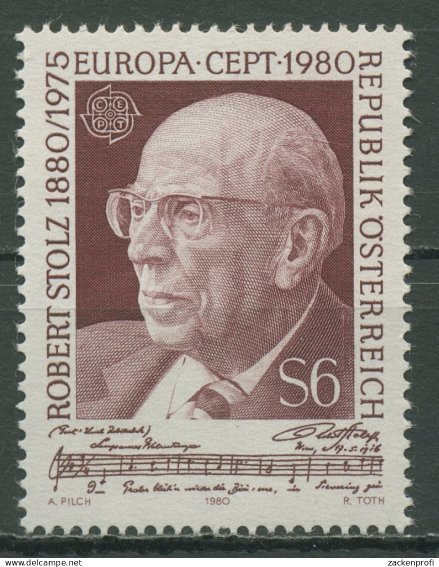 Österreich 1980 Europa CEPT Persönlichkeiten Komponist R. Stolz 1652 Postfrisch - Neufs