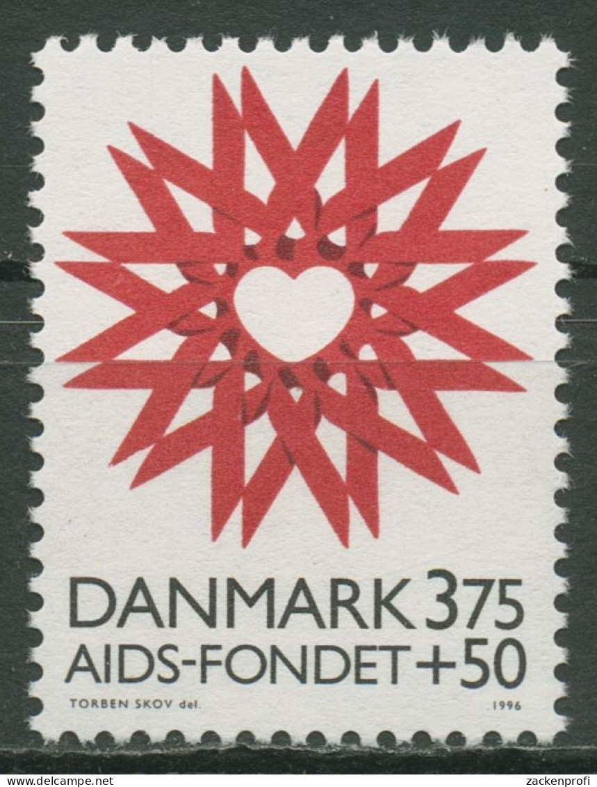 Dänemark 1996 Aids-Stiftung Stern Mit Herz 1138 Postfrisch - Ongebruikt