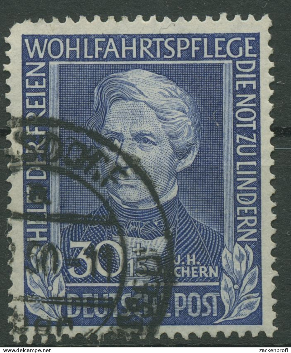 Bund 1949 Wohlfahrt Helfer Der Menschheit 120 Gestempelt, Zahnfehler (R19409) - Usados