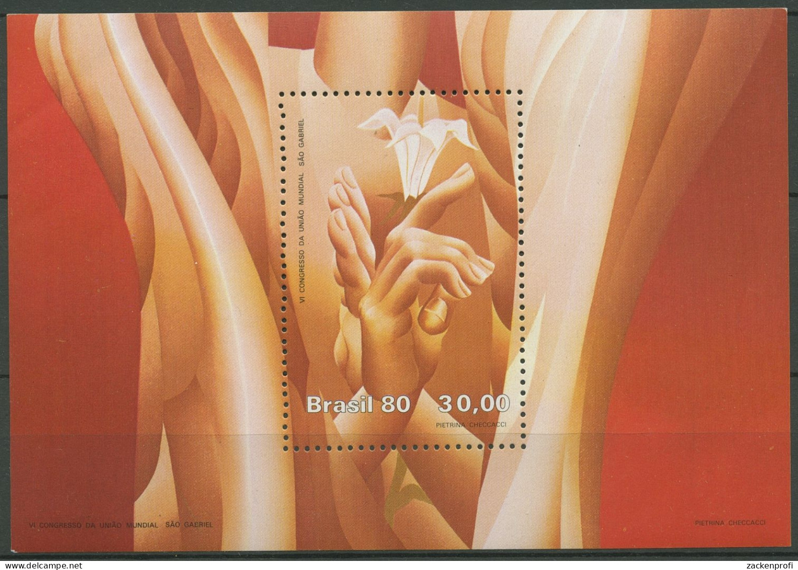 Brasilien 1980 Weltbund St.Gabriel Block 44 Postfrisch (C94647) - Blocks & Kleinbögen