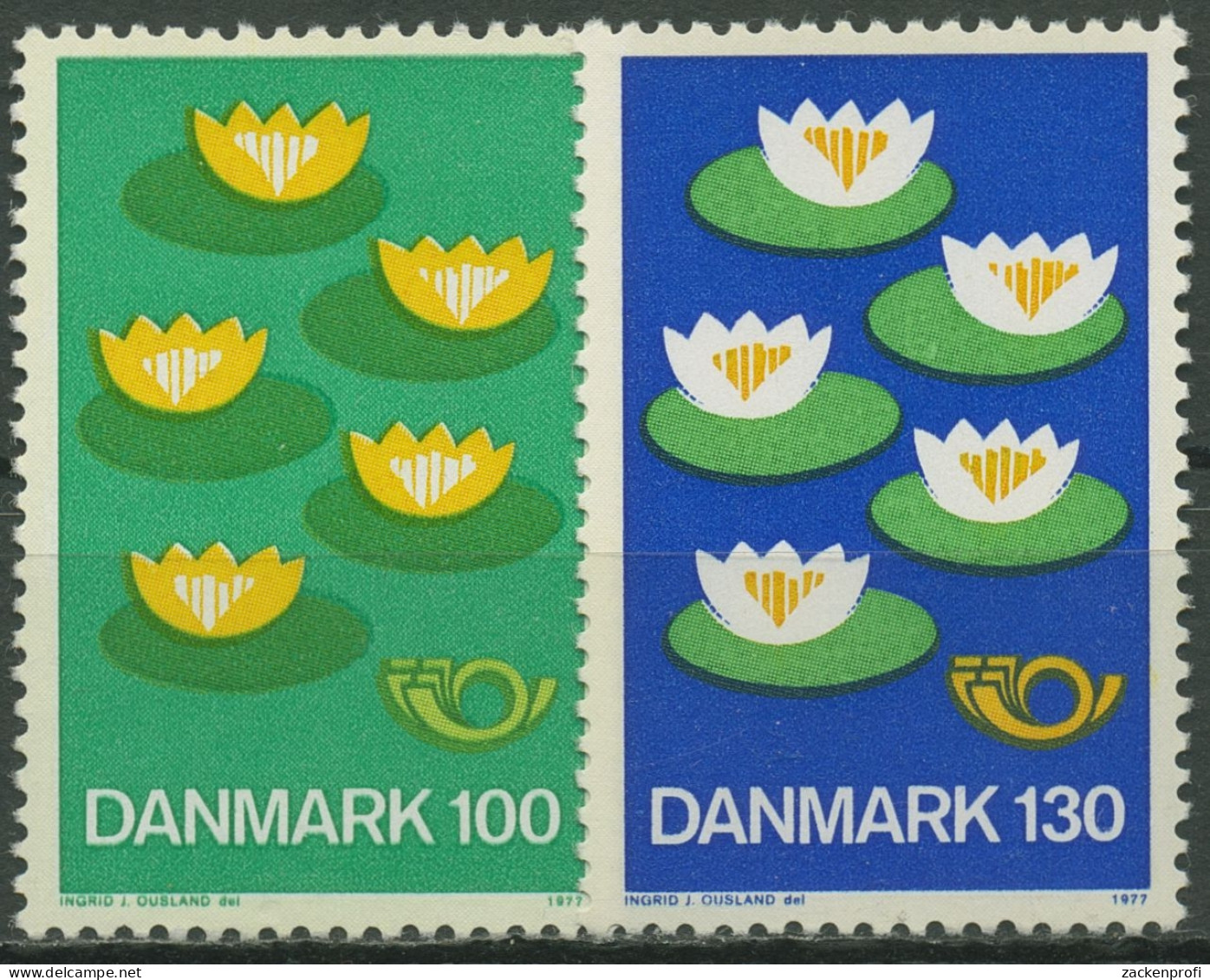 Dänemark 1977 NORDEN Umweltschutz Seerosen 635/36 Postfrisch - Ongebruikt