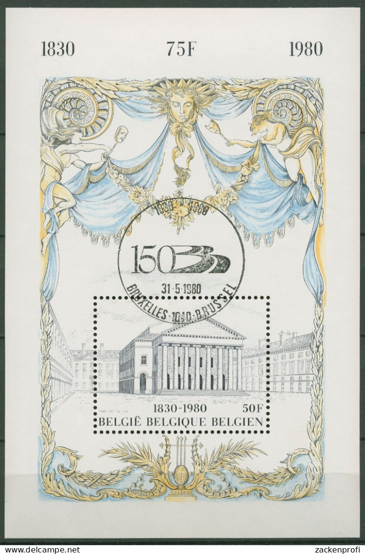 Belgien 1980 Theatre Royal De Monnaie Block 49 Gestempelt (C91541) - 1961-2001