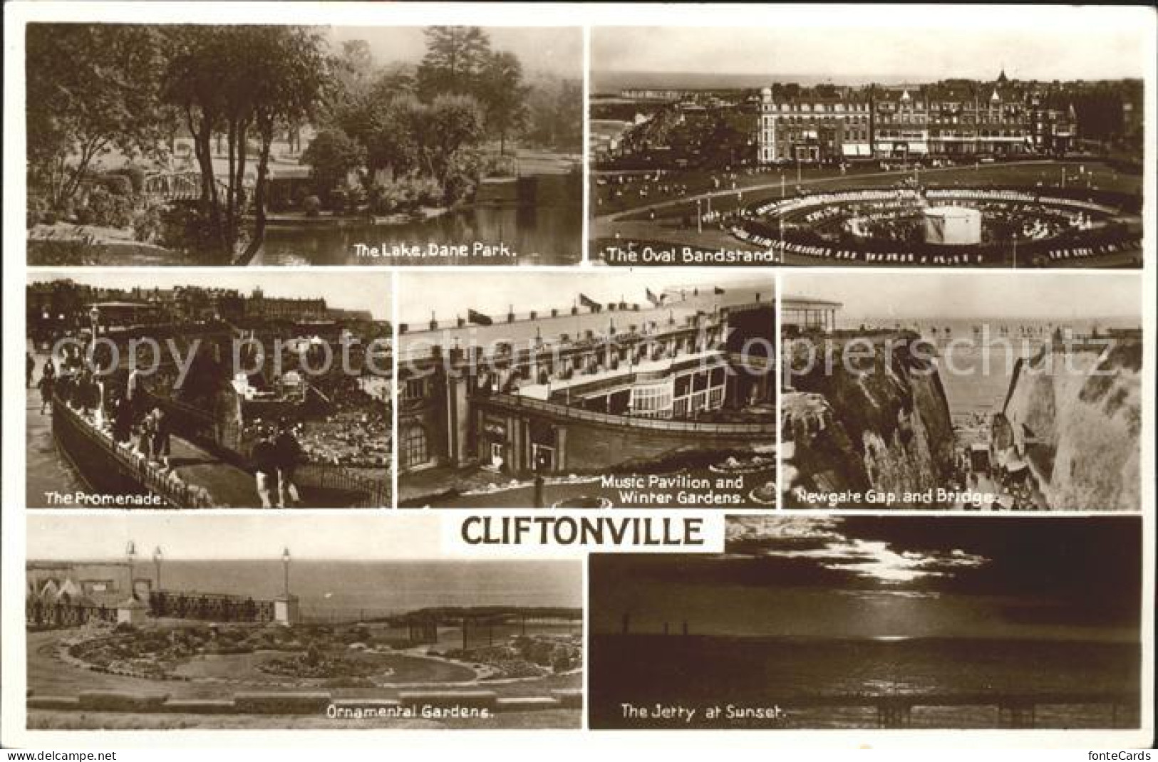 11732727 Cliftonville Thanet Lake Dane Park Oval Bandstand Promenade Music Pavil - Andere & Zonder Classificatie