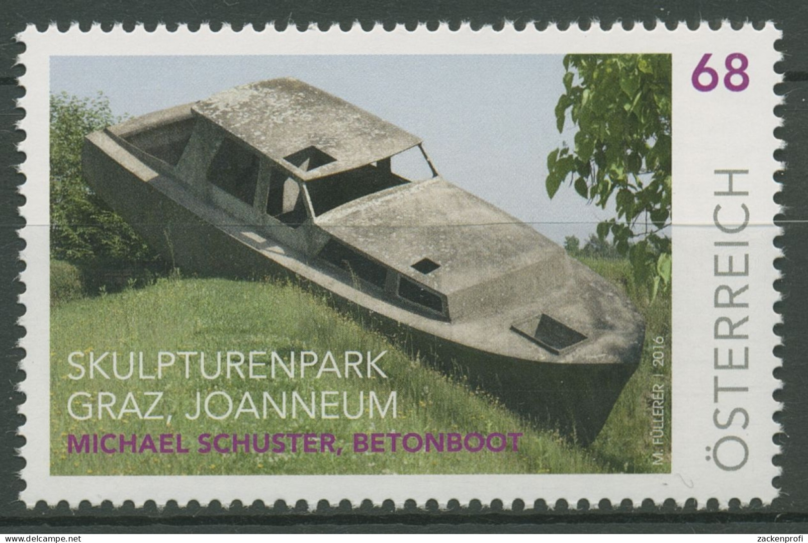 Österreich 2016 Skulpturenpark Unterpremstätten Betonboot 3275 Postfrisch - Unused Stamps