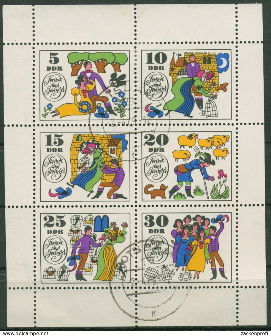 DDR 1969 Märchen Jorinde & Joringel Kleinbogen 1450/55 K Gestempelt (C96956) - Autres & Non Classés