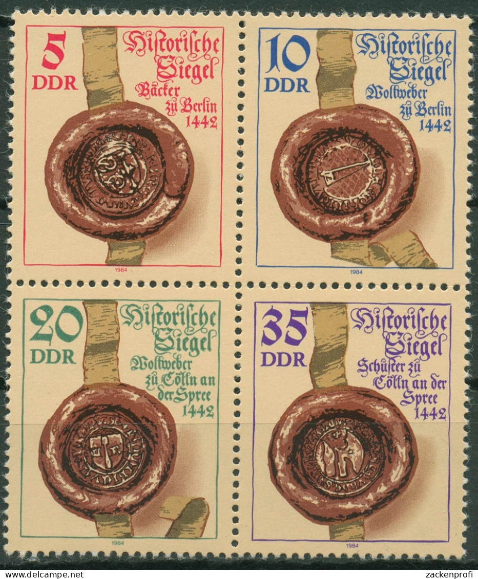 DDR 1984 Historische Siegel 2884/87 ZD Postfrisch - Unused Stamps