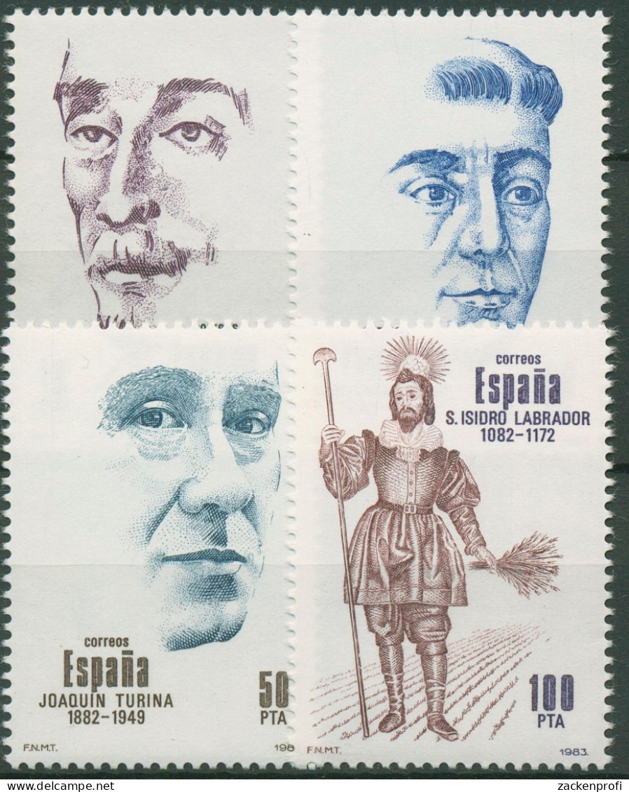 Spanien 1983 Persönlichkeiten 2587/90 Postfrisch - Nuovi