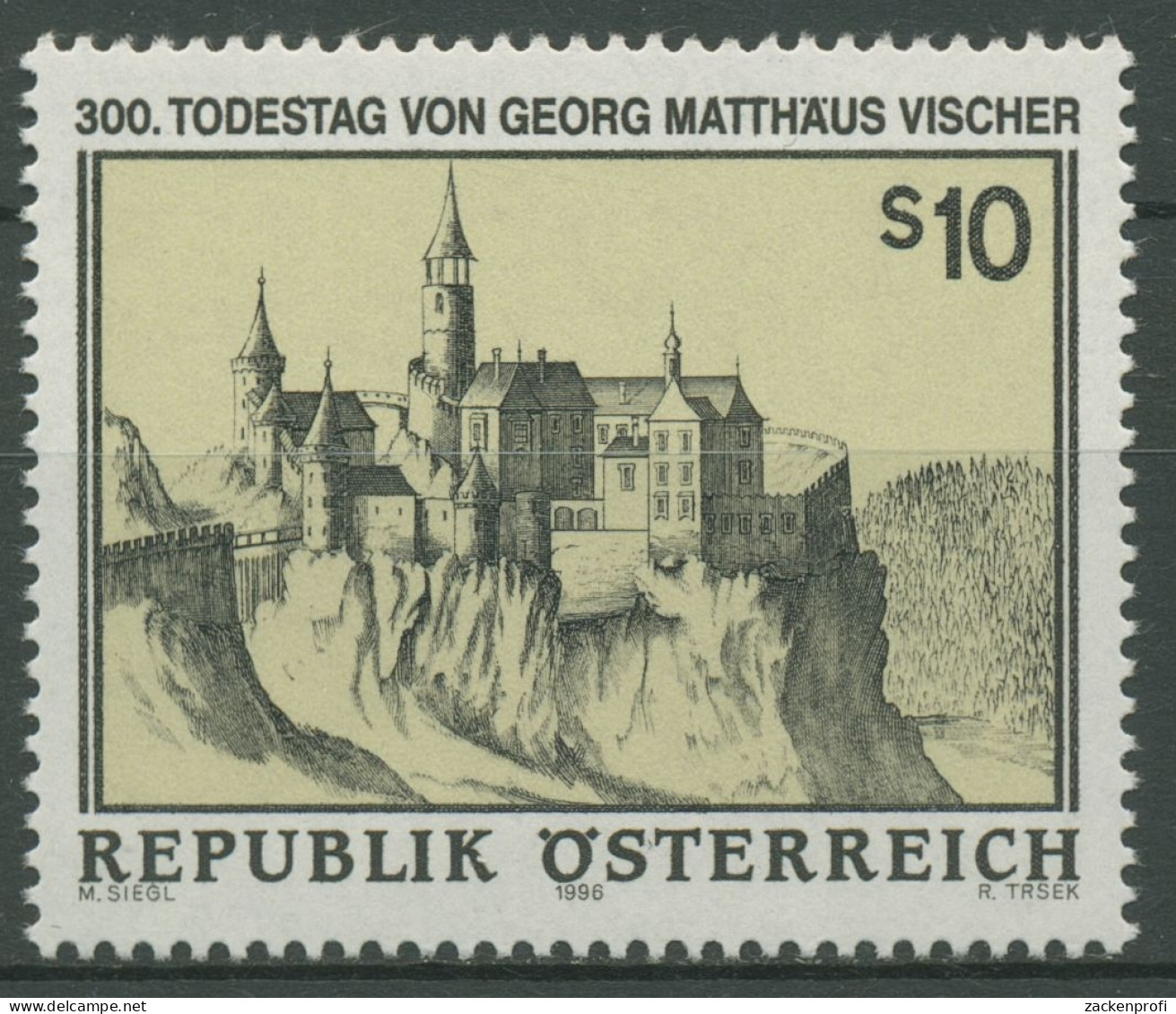 Österreich 1996 Stich Burg Kollmitz Georg Matthäus Vischer 2185 Postfrisch - Nuovi